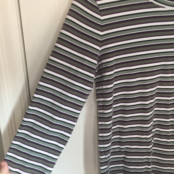 ❤️Northern reflections shirt green and purple striped long sleeve size m - Picture 4 of 11